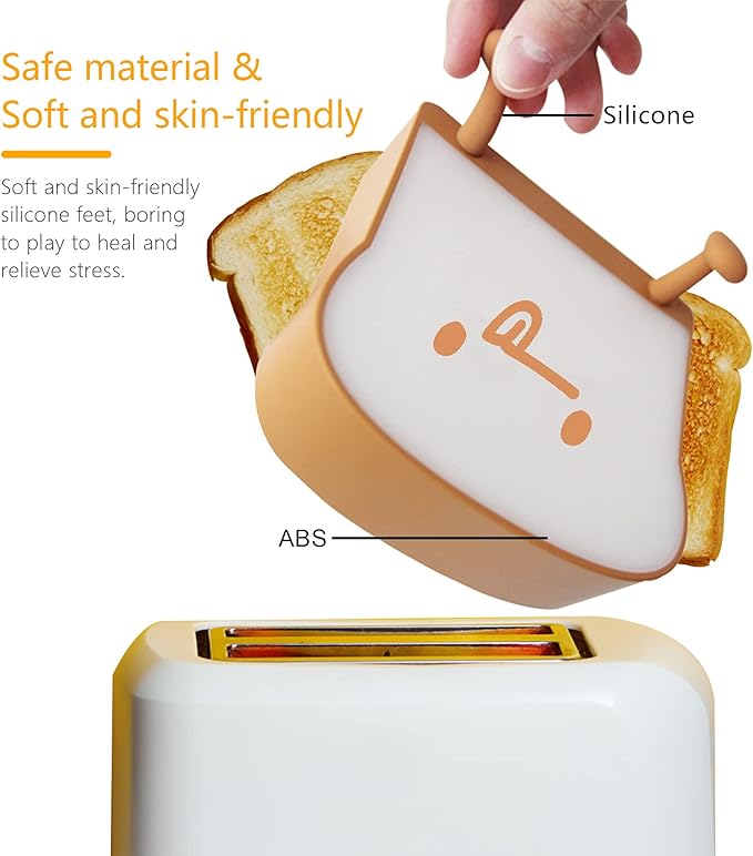 Cute Night Light Toast Bread LED Night lamp with Rechargeable