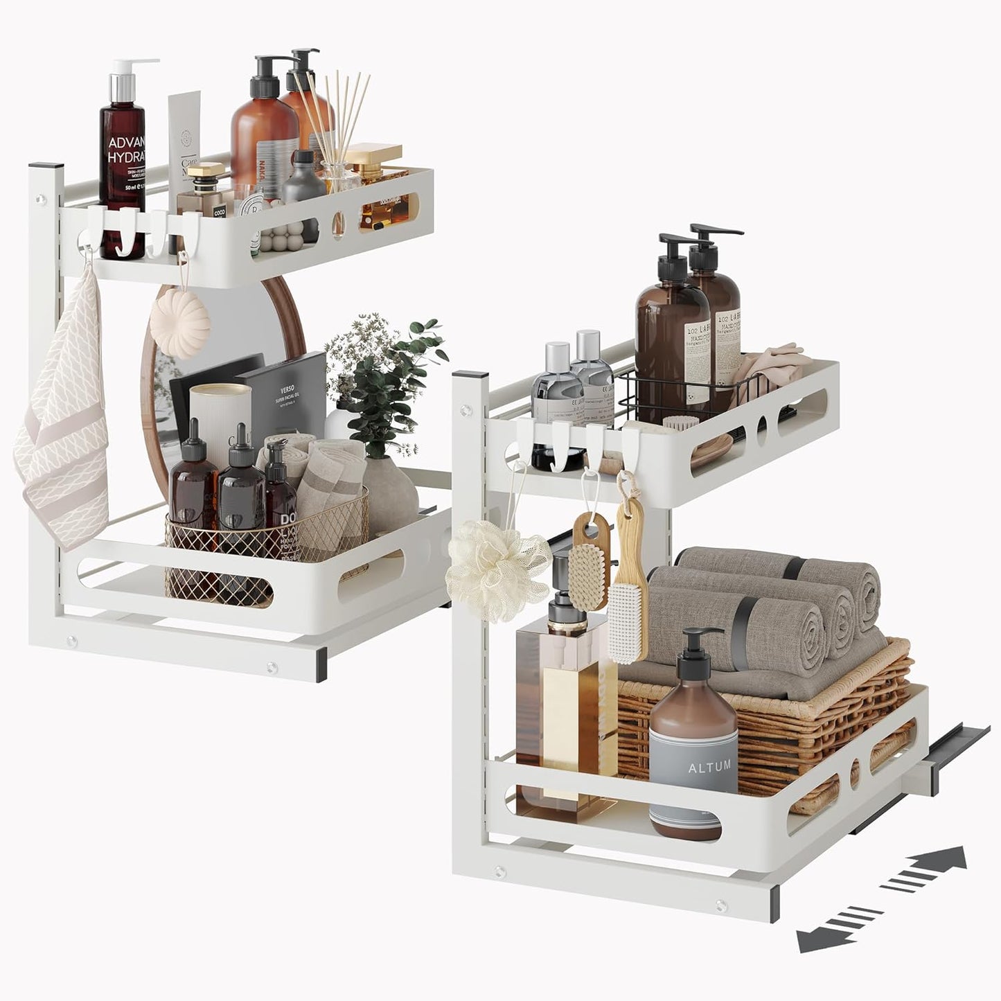 Under Sink Organizer & Storage Rack – Multi-Purpose Shelf for Kitchen and Bathroom