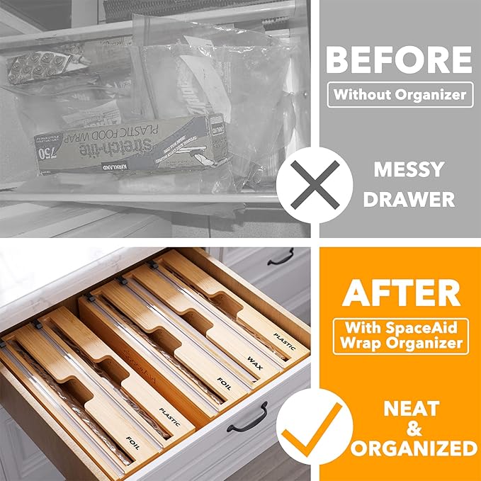 2 in 1 Wrap Organizer with Cutter and Labels